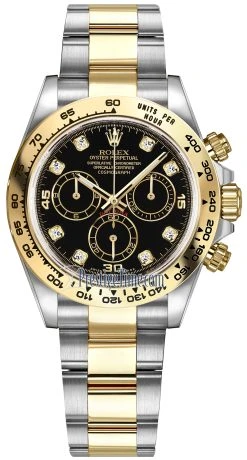 Rolex Cosmograph Daytona Steel And Gold 116503 Black Diamond Oyster