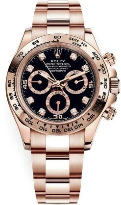 Rolex Cosmograph Daytona Everose Gold 116505 Black Diamond