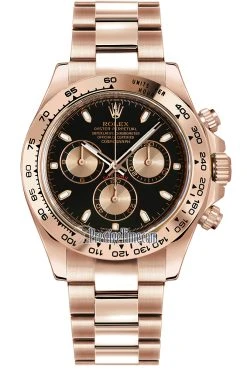 Rolex Cosmograph Daytona Everose Gold 116505 Black And Pink Index
