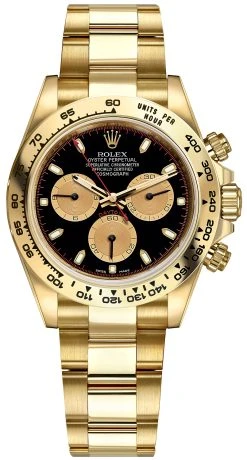Rolex Cosmograph Daytona Yellow Gold 116508 Black Champagne Index Oyster