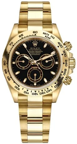 Rolex Cosmograph Daytona Yellow Gold 116508 Black Index Oyster