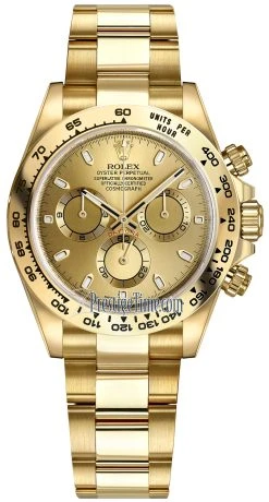 Rolex Cosmograph Daytona Yellow Gold 116508 Champagne Index Oyster