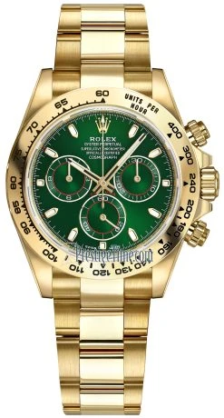 Rolex Cosmograph Daytona Yellow Gold 116508 Green Index Oyster