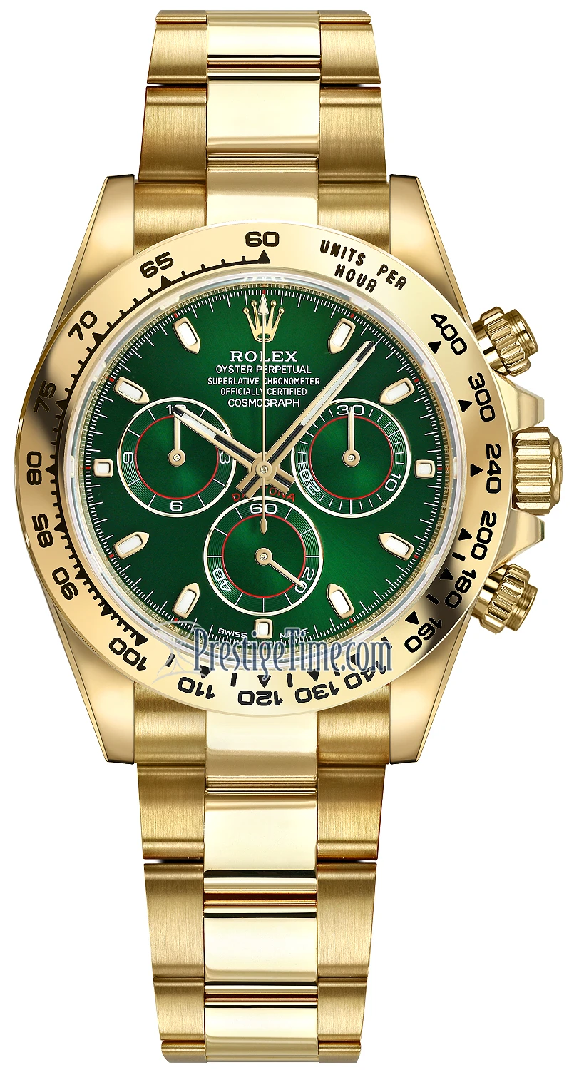 Rolex Cosmograph Daytona Yellow Gold 116508 Green Index Oyster Rolex Cosmograph Daytona Yellow Gold 116508 Green Index Oyster -Omega Shop