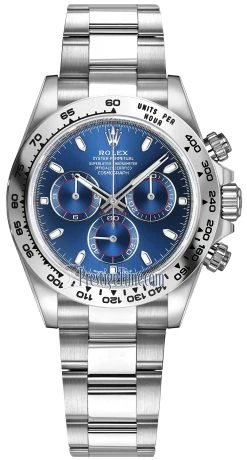 Rolex Cosmograph Daytona White Gold 116509 Blue Index Oyster