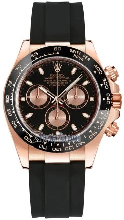 Rolex Cosmograph Daytona Everose Gold 116515LN Black And Pink Oysterflex