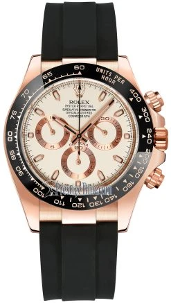 Rolex Cosmograph Daytona Everose Gold 116515LN Ivory Oysterflex