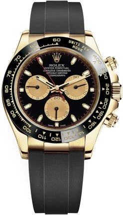 Rolex Cosmograph Daytona Yellow Gold 116518LN Black Champagne Oysterflex