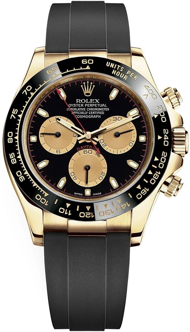 Rolex Cosmograph Daytona Yellow Gold 116518LN Black Champagne Oysterflex Rolex Cosmograph Daytona Yellow Gold 116518LN Black Champagne Oysterflex -Omega Shop 116518LN Black Champagne