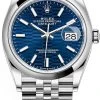 Rolex Datejust 36mm Stainless Steel 126200 Bright Blue Fluted Jubilee 1 Rolex Datejust 36mm Stainless Steel 126200 Bright Blue Fluted Jubilee -Omega Shop 126200 Bright Blue Fluted Jubilee