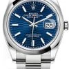 Rolex Datejust 36mm Stainless Steel 126200 Bright Blue Fluted Oyster