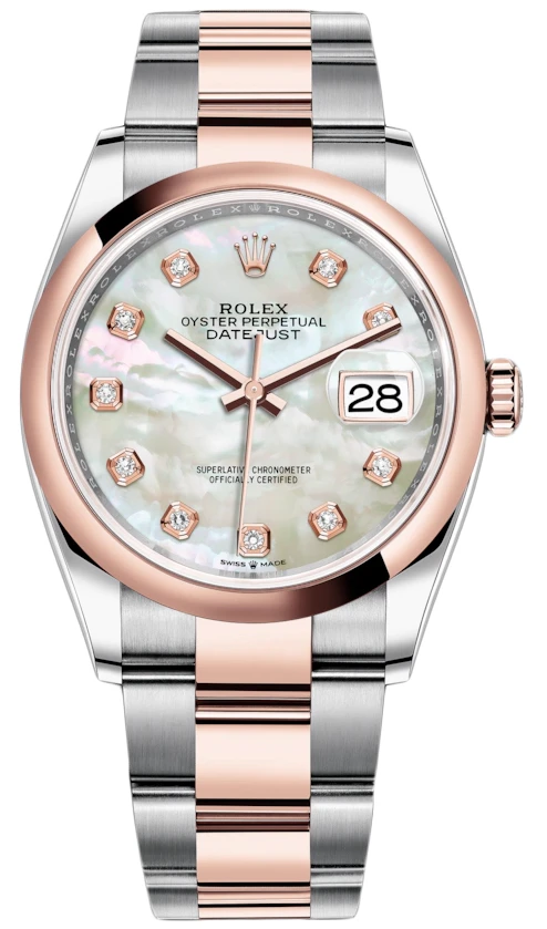 Rolex Datejust 36mm Stainless Steel and Rose Gold 126201 MOP Diamond Oyster Rolex Datejust 36mm Stainless Steel And Rose Gold 126201 MOP Diamond Oyster -Omega Shop 126201 MOP Diamond Oyster