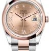 Rolex Datejust 36mm Stainless Steel And Rose Gold 126201 Rose VI IX Roman Oyster -Omega Shop 126201 Rose VI IX Roman Oyster