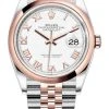 Rolex Datejust 36mm Stainless Steel And Rose Gold 126201 White Roman Jubilee 1 Rolex Datejust 36mm Stainless Steel And Rose Gold 126201 White Roman Jubilee -Omega Shop 126201 White Roman Jubilee