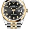 Rolex Datejust 36mm Stainless Steel And Yellow Gold 126203 Black Diamond Jubilee -Omega Shop 126203 Black Diamond Jubilee