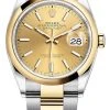 Rolex Datejust 36mm Stainless Steel And Yellow Gold 126203 Champagne Index Oyster -Omega Shop 126203 Champagne Index Oyster