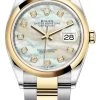 Rolex Datejust 36mm Stainless Steel And Yellow Gold 126203 MOP Diamond Oyster -Omega Shop 126203 MOP Diamond Oyster