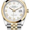 Rolex Datejust 36mm Stainless Steel And Yellow Gold 126203 White Roman Jubilee -Omega Shop 126203 White Roman Jubilee