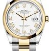 Rolex Datejust 36mm Stainless Steel And Yellow Gold 126203 White Roman Oyster -Omega Shop 126203 White Roman Oyster