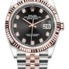 Rolex Datejust 36mm Stainless Steel And Rose Gold 126231 Black Diamond Jubilee