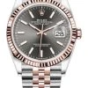 Rolex Datejust 36mm Stainless Steel And Rose Gold 126231 Dark Rhodium Index Jubilee