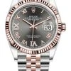 Rolex Datejust 36mm Stainless Steel And Rose Gold 126231 Dark Rhodium VI IX Roman Jubilee -Omega Shop 126231 Dark Rhodium VI IX Roman Jubilee