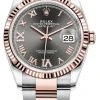 Rolex Datejust 36mm Stainless Steel And Rose Gold 126231 Dark Rhodium VI IX Roman Oyster -Omega Shop 126231 Dark Rhodium VI IX Roman Oyster
