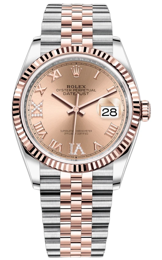 Rolex Datejust 36mm Stainless Steel and Rose Gold 126231 Rose VI IX Roman Jubilee Rolex Datejust 36mm Stainless Steel And Rose Gold 126231 Rose VI IX Roman Jubilee -Omega Shop 126231 Rose VI IX Roman Jubilee