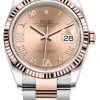 Rolex Datejust 36mm Stainless Steel And Rose Gold 126231 Rose VI IX Roman Oyster -Omega Shop 126231 Rose VI IX Roman Oyster