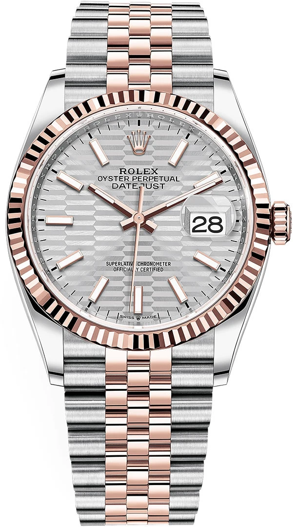 Rolex Datejust 36mm Stainless Steel and Rose Gold 126231 Silver Fluted Jubilee Rolex Datejust 36mm Stainless Steel And Rose Gold 126231 Silver Fluted Jubilee -Omega Shop 126231 Silver Fluted Jubilee