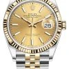 Rolex Datejust 36mm Stainless Steel And Yellow Gold 126233 Champagne Index Jubilee -Omega Shop 126233 Champagne Index Jubilee
