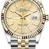 Rolex Datejust 36mm Stainless Steel And Yellow Gold 126233 Golden Palm Jubilee