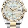 Rolex Datejust 36mm Stainless Steel And Yellow Gold 126233 MOP Diamond Oyster -Omega Shop 126233 MOP Diamond Oyster