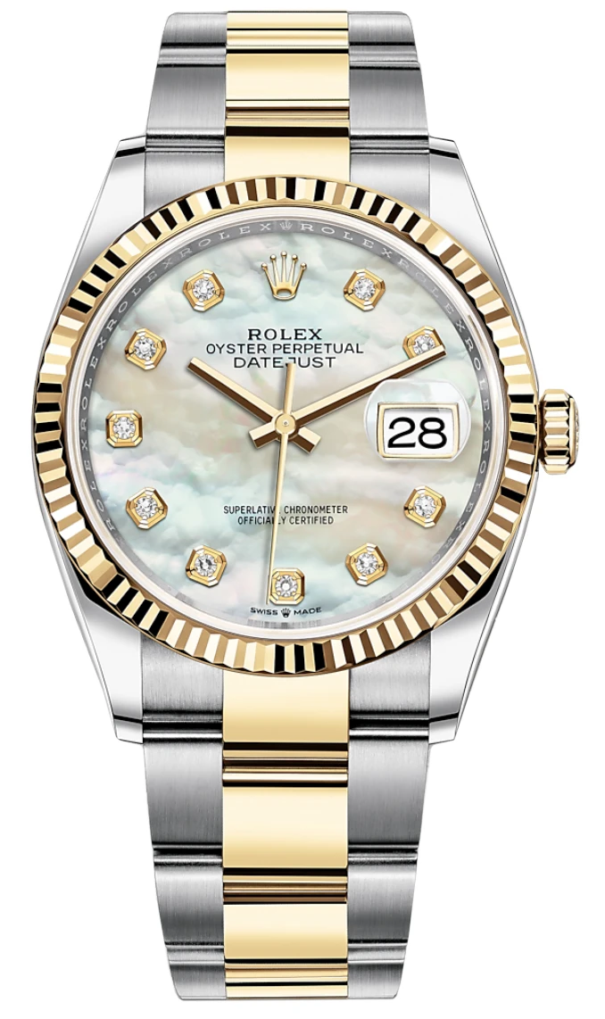 Rolex Datejust 36mm Stainless Steel and Yellow Gold 126233 MOP Diamond Oyster Rolex Datejust 36mm Stainless Steel And Yellow Gold 126233 MOP Diamond Oyster -Omega Shop 126233 MOP Diamond Oyster