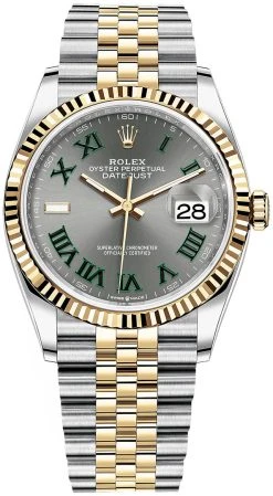Rolex Datejust 36mm Stainless Steel And Yellow Gold 126233 Slate Roman Jubilee