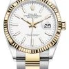 Rolex Datejust 36mm Stainless Steel And Yellow Gold 126233 White Index Oyster