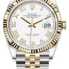 Rolex Datejust 36mm Stainless Steel And Yellow Gold 126233 White Roman Jubilee -Omega Shop 126233 White Roman Jubilee