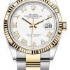 Rolex Datejust 36mm Stainless Steel And Yellow Gold 126233 White Roman Oyster -Omega Shop 126233 White Roman Oyster