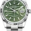 Rolex Datejust 36mm Stainless Steel 126234 Olive Green Palm Oyster -Omega Shop 126234 Olive Green Palm Oyster