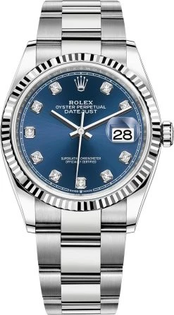Rolex Datejust 36mm Stainless Steel 126234 Blue Diamond Oyster
