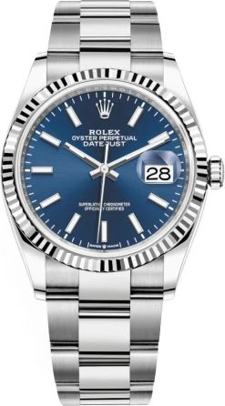 Rolex Datejust 36mm Stainless Steel 126234 Blue Index Oyster