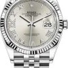 Rolex Datejust 36mm Stainless Steel 126234 Silver Roman VI IX Jubilee