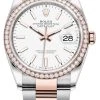 Rolex Datejust 36mm Stainless Steel And Rose Gold 126281RBR White Index Oyster -Omega Shop 126281RBR White Index Oyster