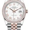 Rolex Datejust 36mm Stainless Steel And Rose Gold 126281RBR White Roman Jubilee 1 Rolex Datejust 36mm Stainless Steel And Rose Gold 126281RBR White Roman Jubilee -Omega Shop 126281RBR White Roman Jubilee