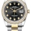Rolex Datejust 36mm Stainless Steel And Yellow Gold 126283RBR Black Diamond Oyster