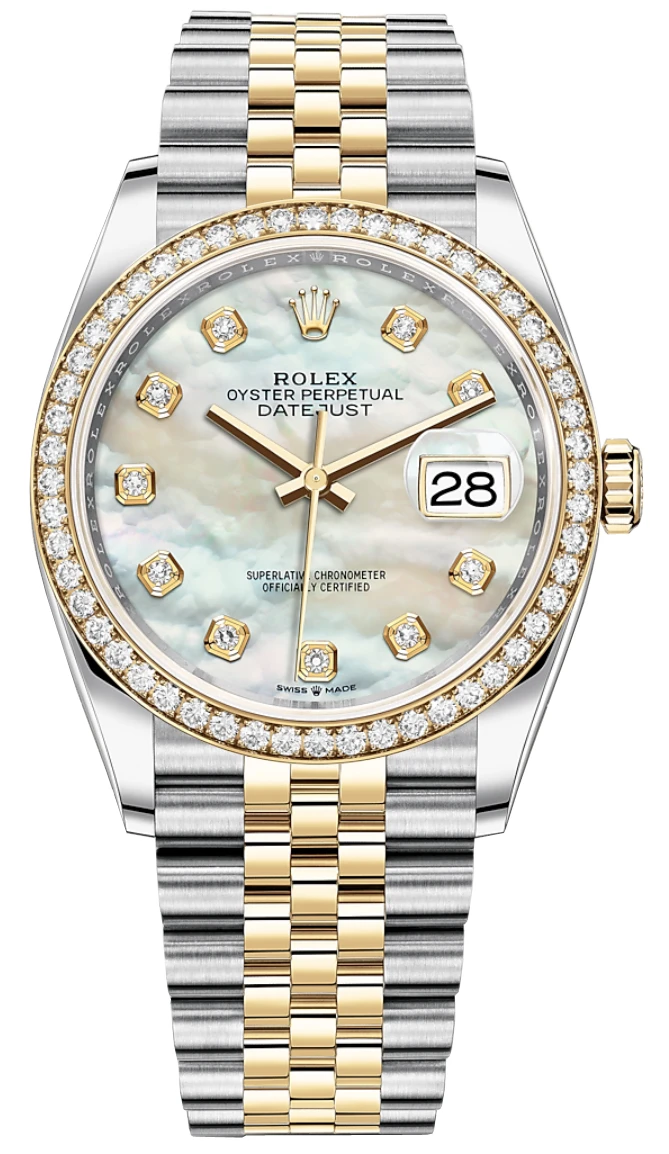 Rolex Datejust 36mm Stainless Steel and Yellow Gold 126283RBR MOP Diamond Jubilee Rolex Datejust 36mm Stainless Steel And Yellow Gold 126283RBR MOP Diamond Jubilee -Omega Shop 126283RBR MOP Diamond Jubilee