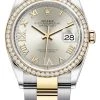 Rolex Datejust 36mm Stainless Steel And Yellow Gold 126283RBR Silver VI IX Roman Oyster 1 Rolex Datejust 36mm Stainless Steel And Yellow Gold 126283RBR Silver VI IX Roman Oyster -Omega Shop 126283RBR Silver VI IX Roman Oyster