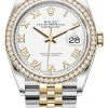 Rolex Datejust 36mm Stainless Steel And Yellow Gold 126283RBR White Roman Jubilee 2 Rolex Datejust 36mm Stainless Steel And Yellow Gold 126283RBR White Roman Jubilee -Omega Shop 126283RBR White Roman Jubilee