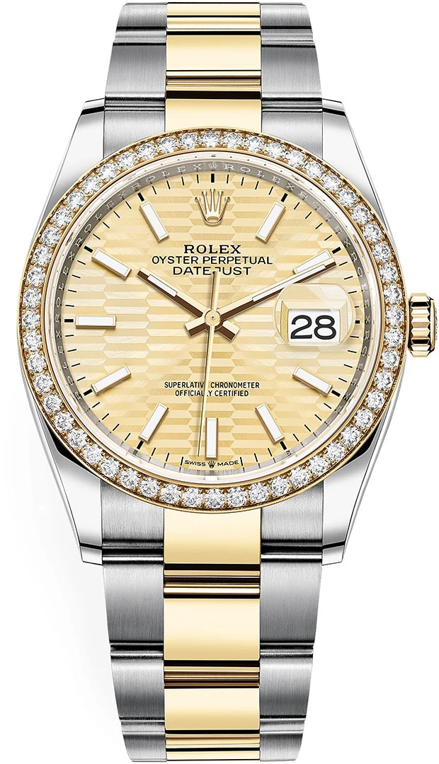 Rolex Datejust 36mm Stainless Steel and Yellow Gold 126283rbr Golden Fluted Oyster Rolex Datejust 36mm Stainless Steel And Yellow Gold 126283rbr Golden Fluted Oyster -Omega Shop 126283rbr Golden Fluted Oyster