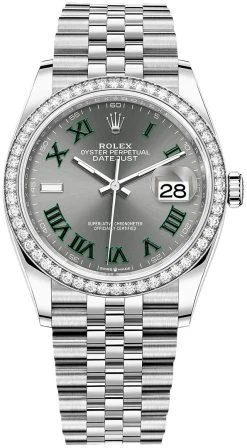 Rolex Datejust 36mm Stainless Steel 126284rbr Slate Roman Jubilee